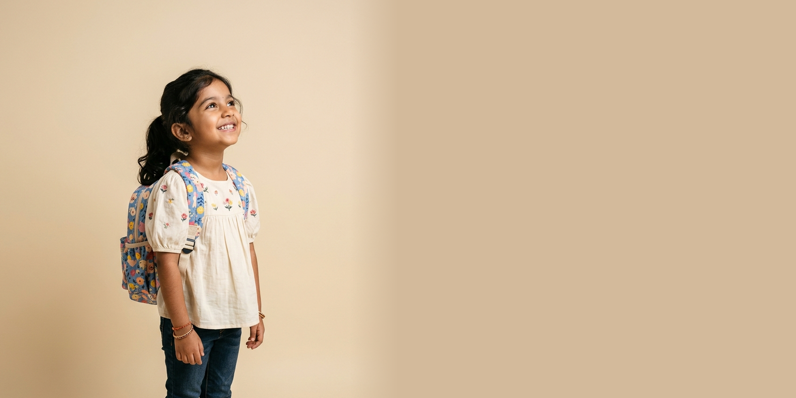 A child exploring blocks